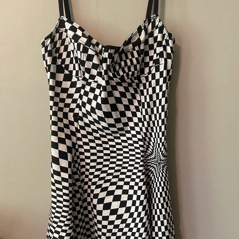 checked dress